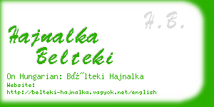 hajnalka belteki business card